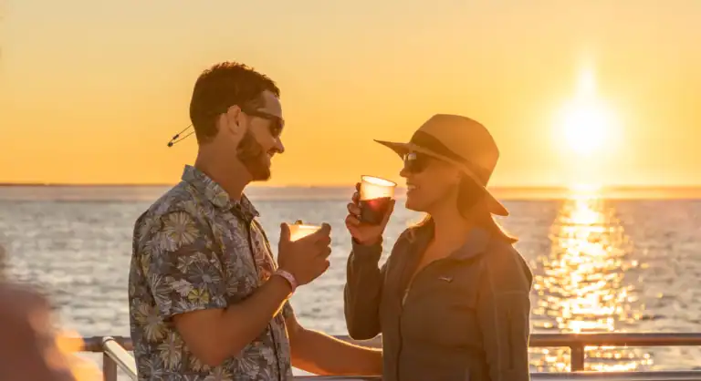 A couple on a key west sunset sail